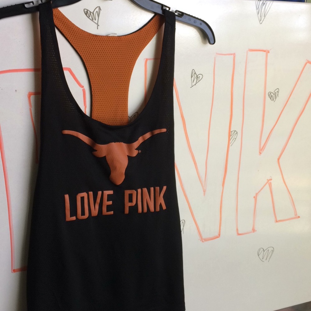 🛍 PINK black and orange reversible tank top